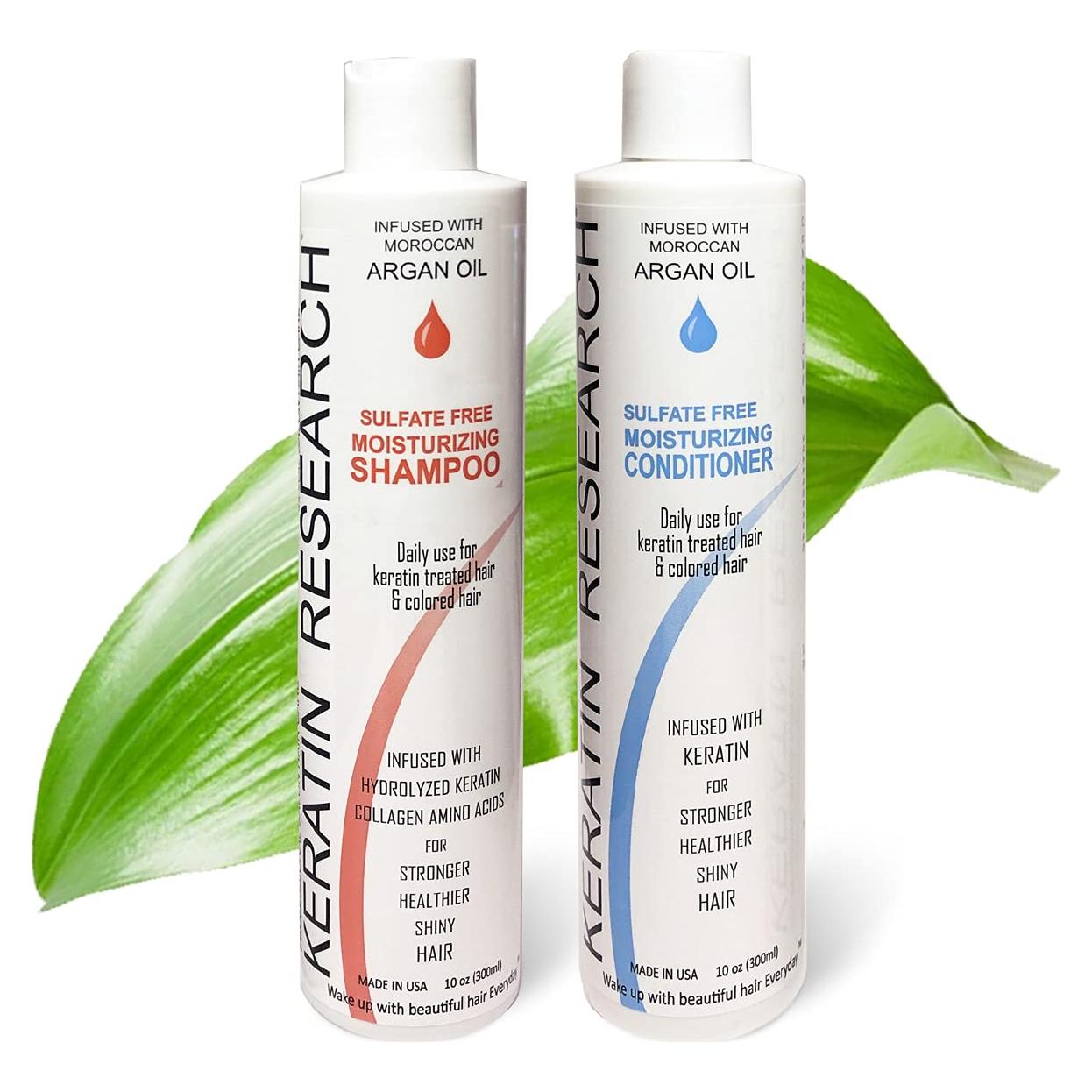 Conjunto Champú y Acondicionador Sin Sulfatos Keratin Research 300ml