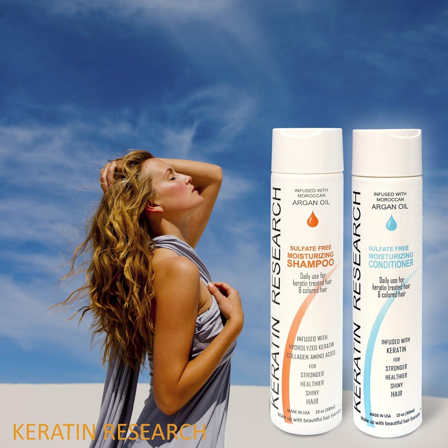 Conjunto Champú y Acondicionador Sin Sulfatos Keratin Research 300ml