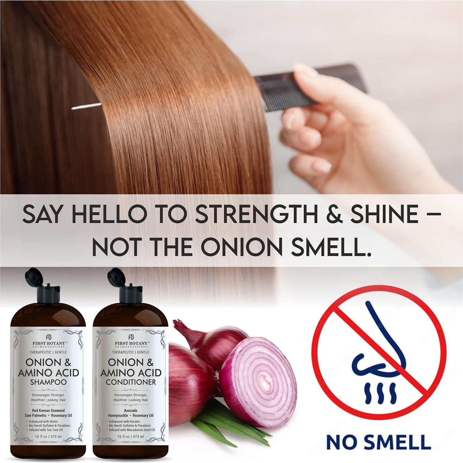 Conjunto Champú y Acondicionador Luxor 473ml - Cebolla y Aminoácidos