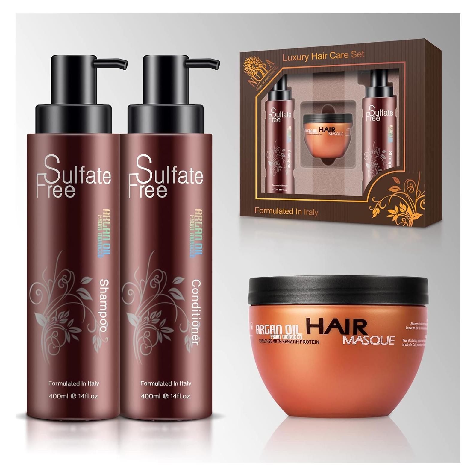 Conjunto de Cuidado del Cabello Nuspa con Aceite de Argán 1.37kg