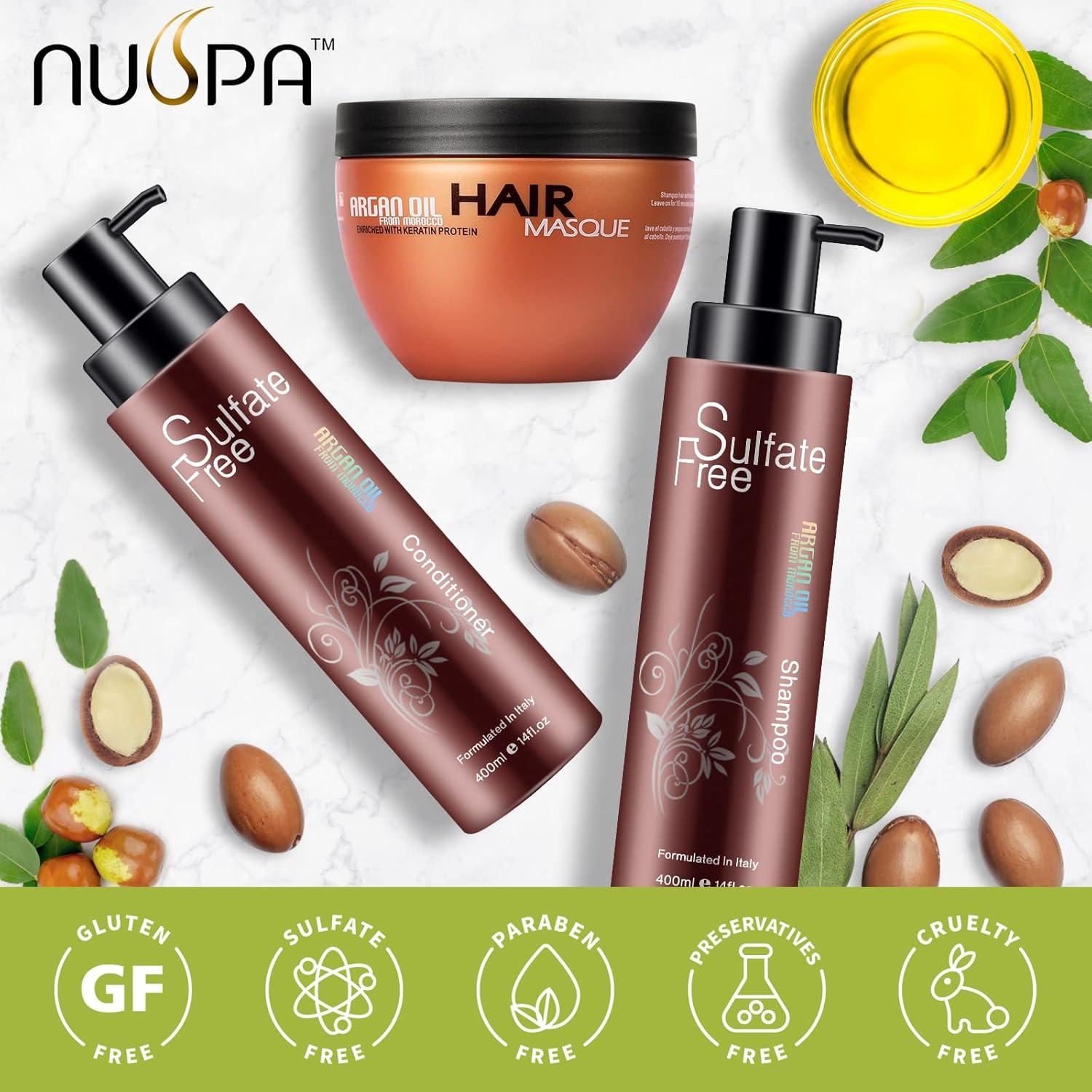 Conjunto de Cuidado del Cabello Nuspa con Aceite de Argán 1.37kg