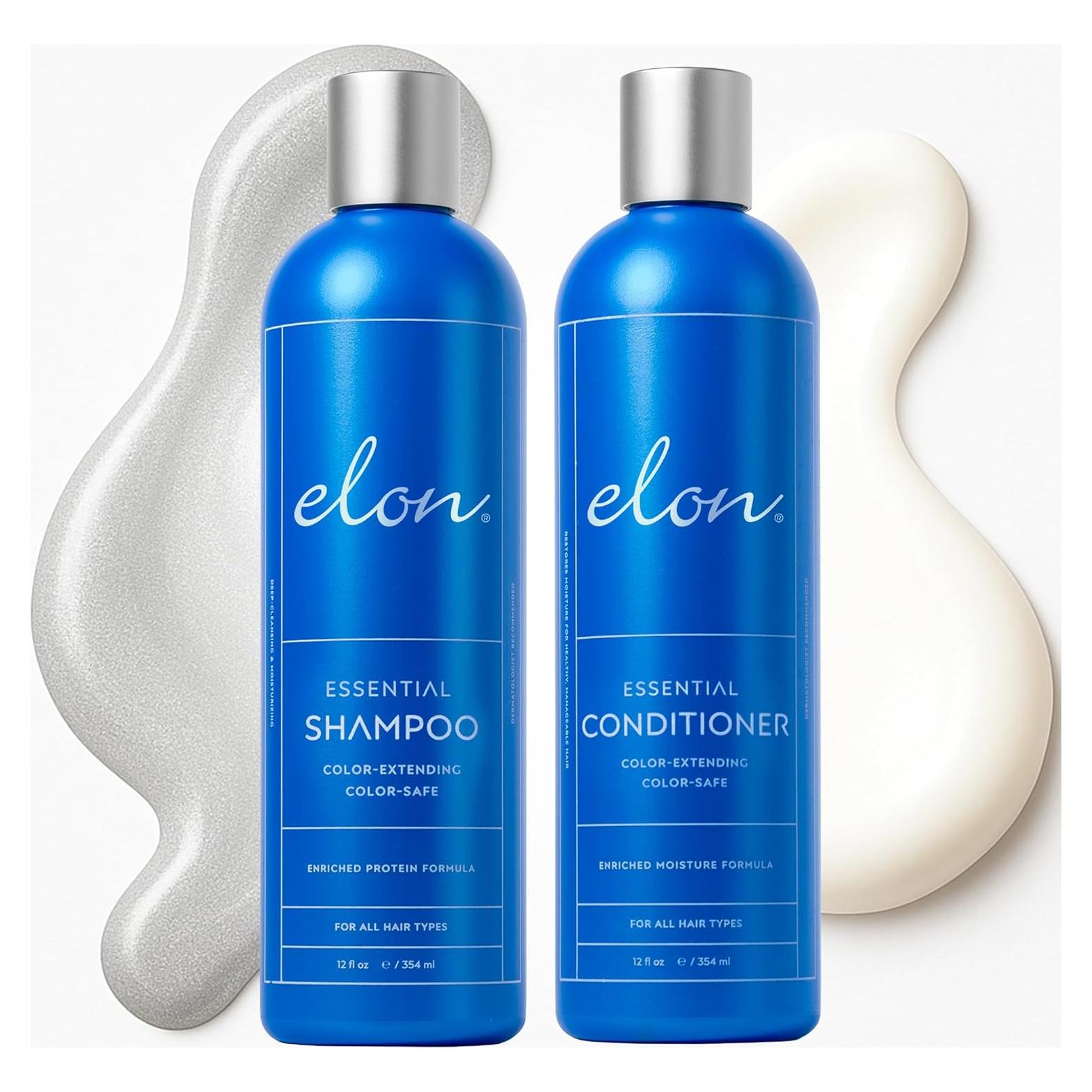 Champú y Acondicionador Elon Sin Sulfatos 340g - Hidratante y Protector