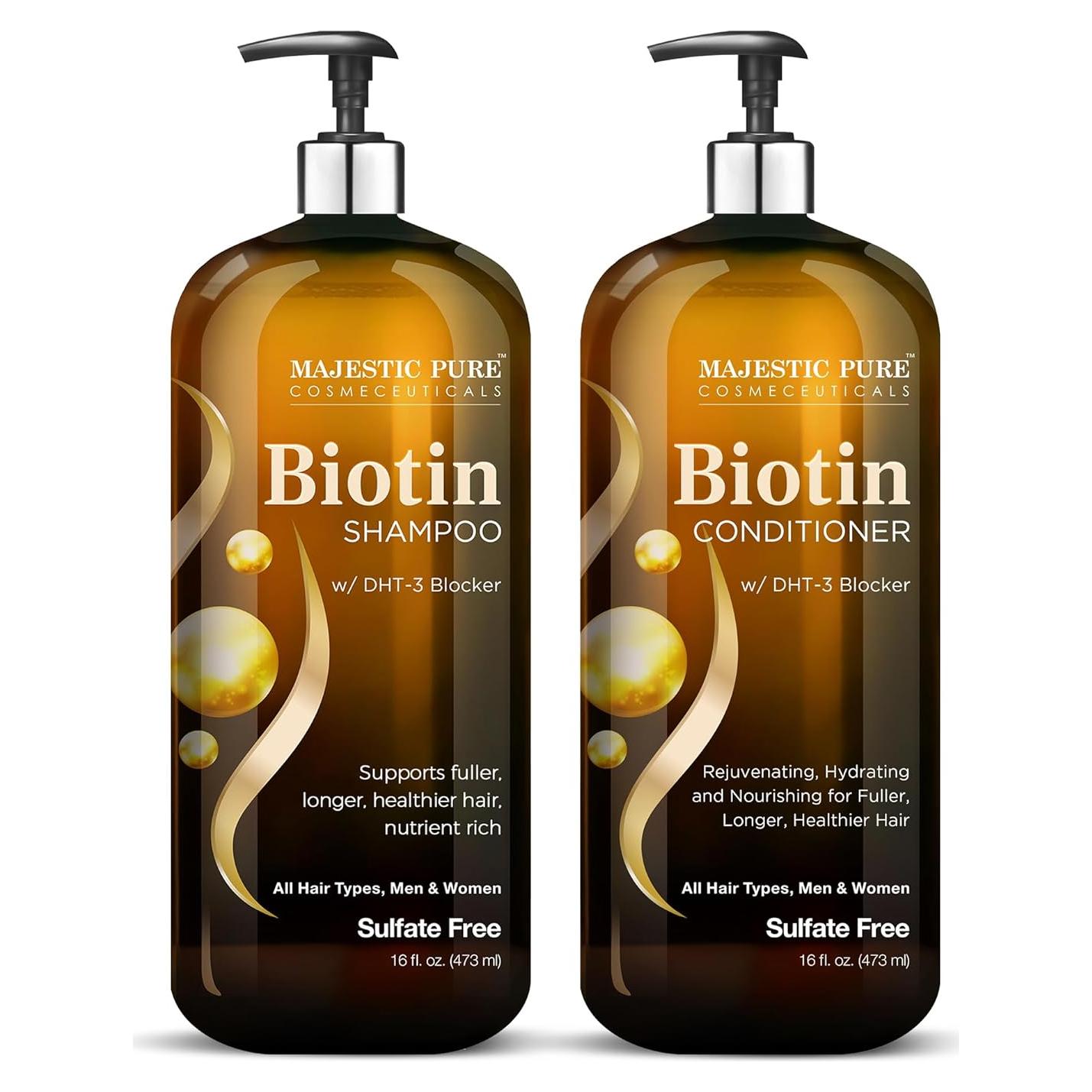 Champú y Acondicionador de Biotina Majestic Pure 473 ml