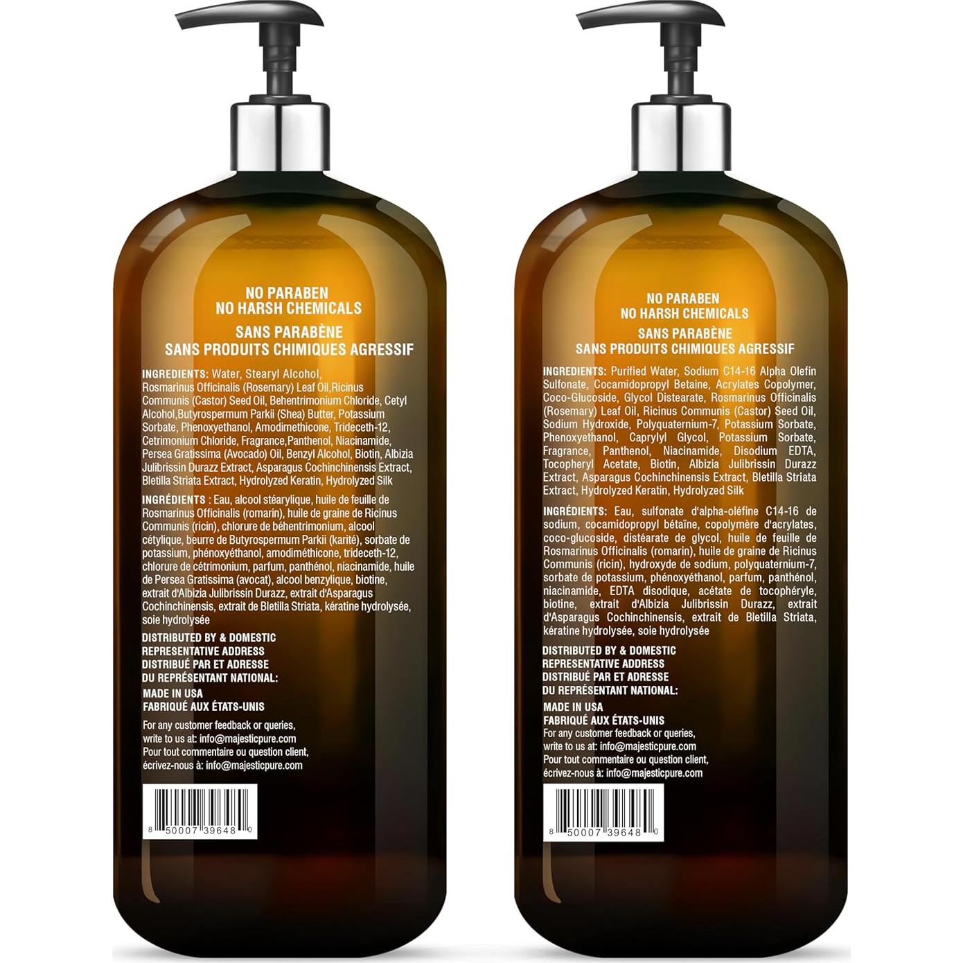 Champú y Acondicionador de Biotina Majestic Pure 473 ml