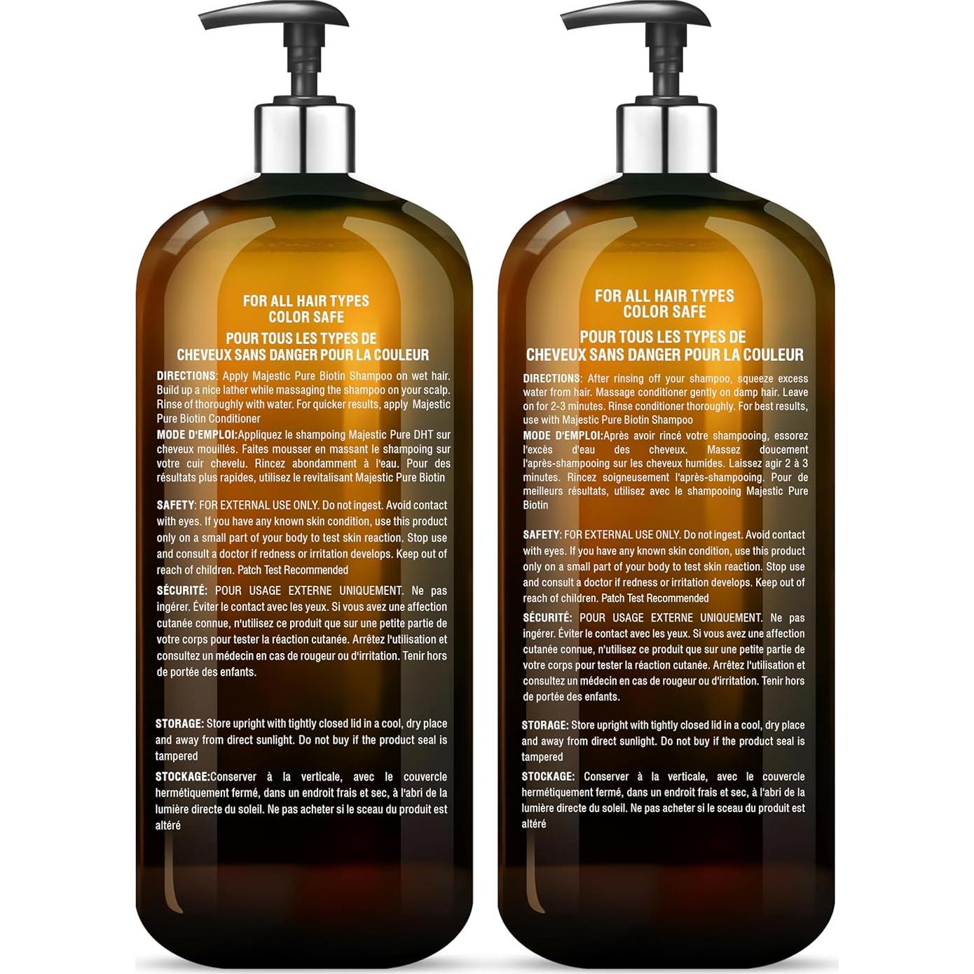 Champú y Acondicionador de Biotina Majestic Pure 473 ml