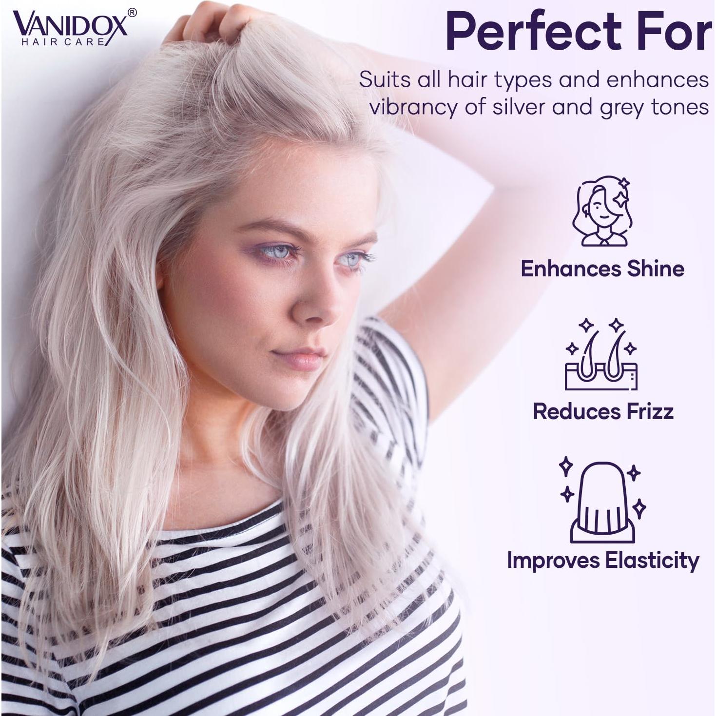 Juego de Champú y Acondicionador Morado VANIDOX 473 ml