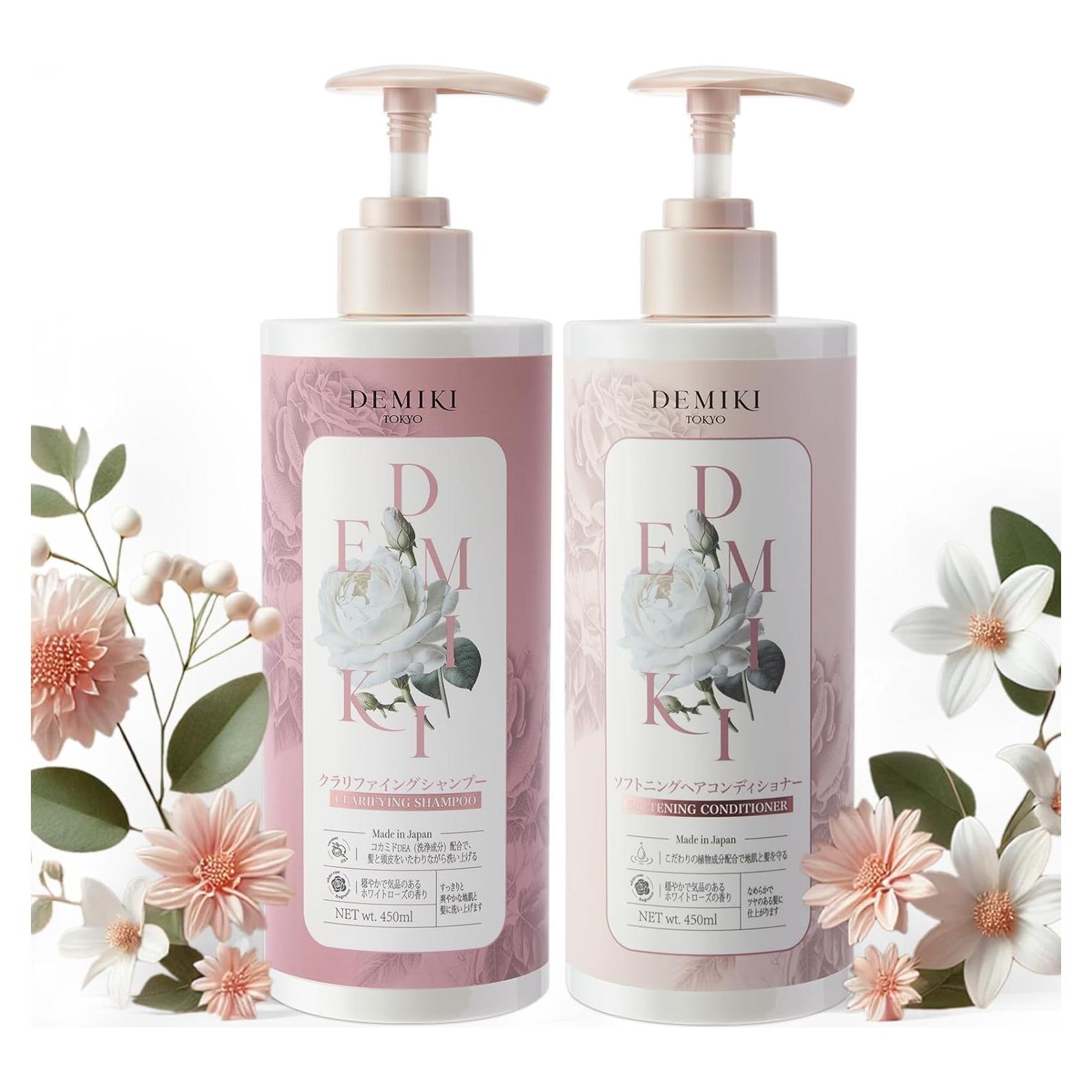 Conjunto Champú y Acondicionador Japonés DEMIKI 907g Sin Sulfatos