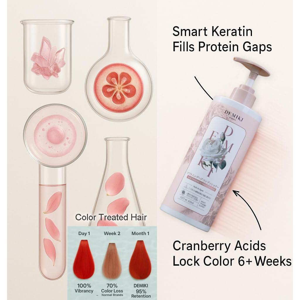 Conjunto Champú y Acondicionador Japonés DEMIKI 907g Sin Sulfatos