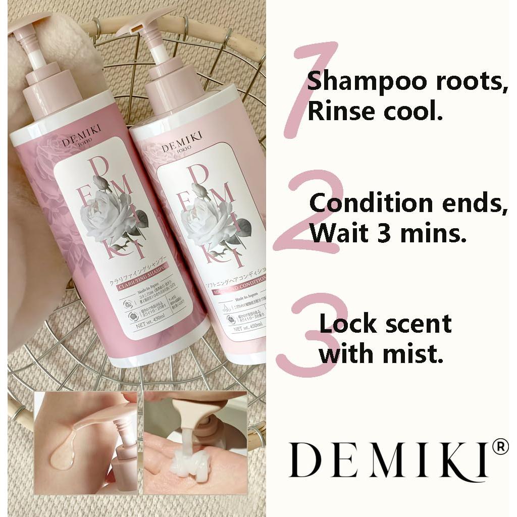 Conjunto Champú y Acondicionador Japonés DEMIKI 907g Sin Sulfatos
