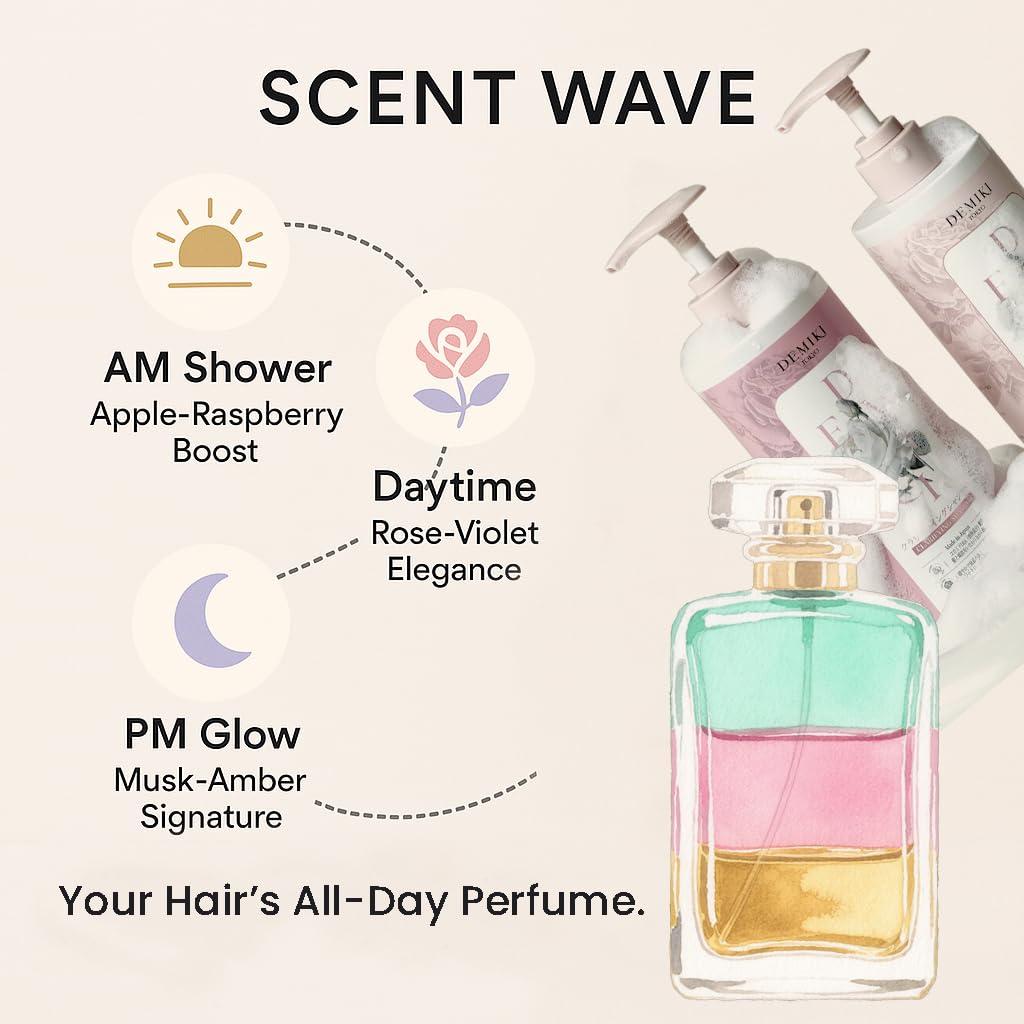 Conjunto Champú y Acondicionador Japonés DEMIKI 907g Sin Sulfatos