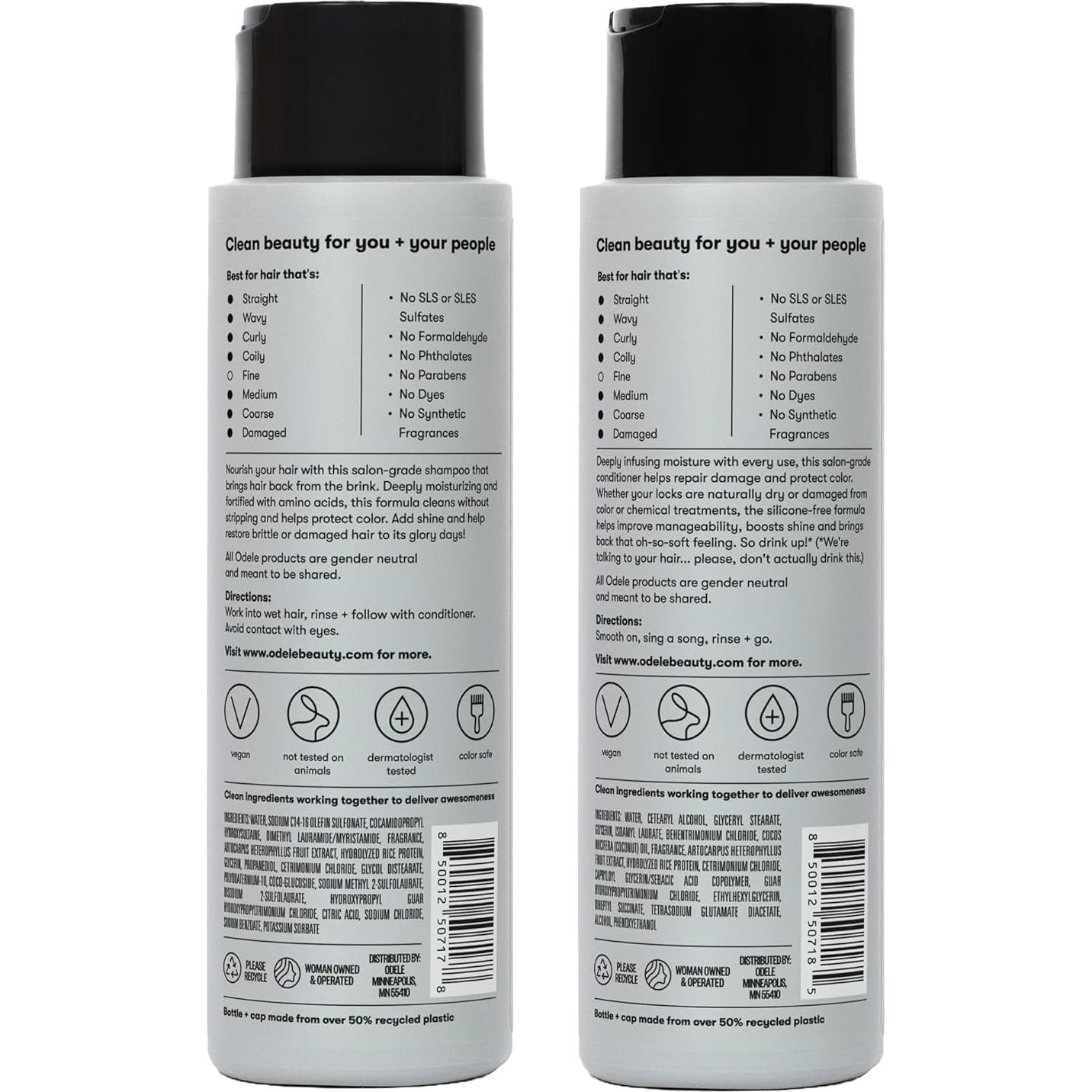 Dúo de Champú y Acondicionador Odele Sin Sulfatos 385 ml