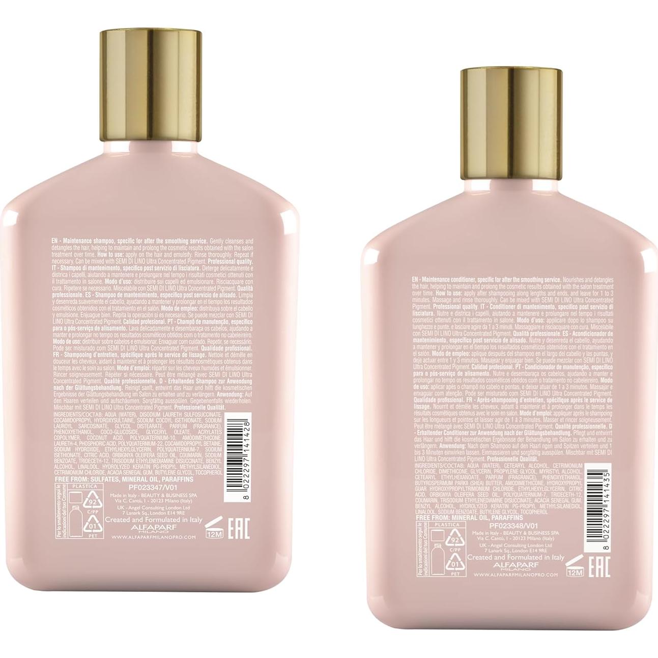 Conjunto Champú y Acondicionador Alfaparf Milano 425g - Anti-Frizz