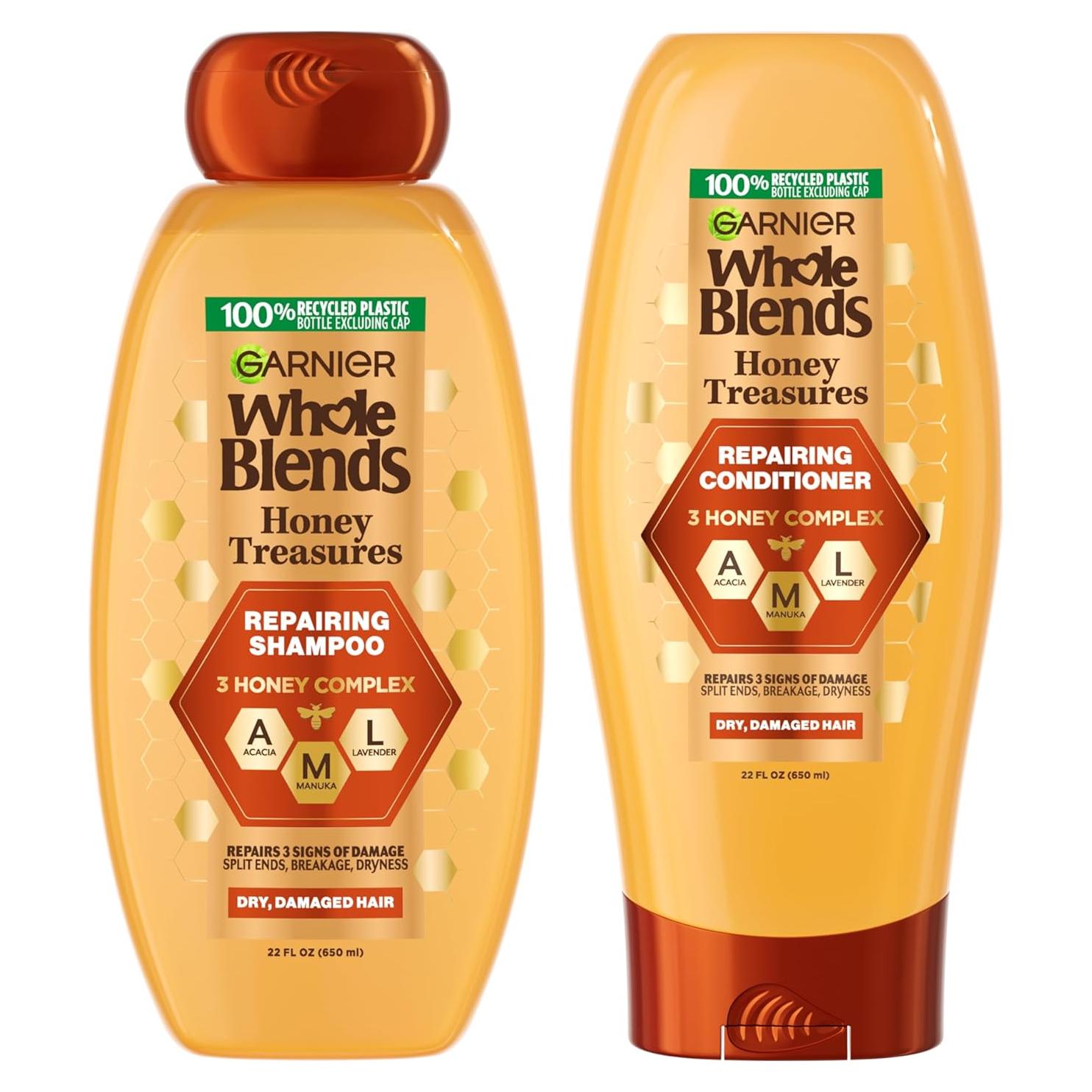 Conjunto Champú y Acondicionador Garnier Whole Blends 650 ml