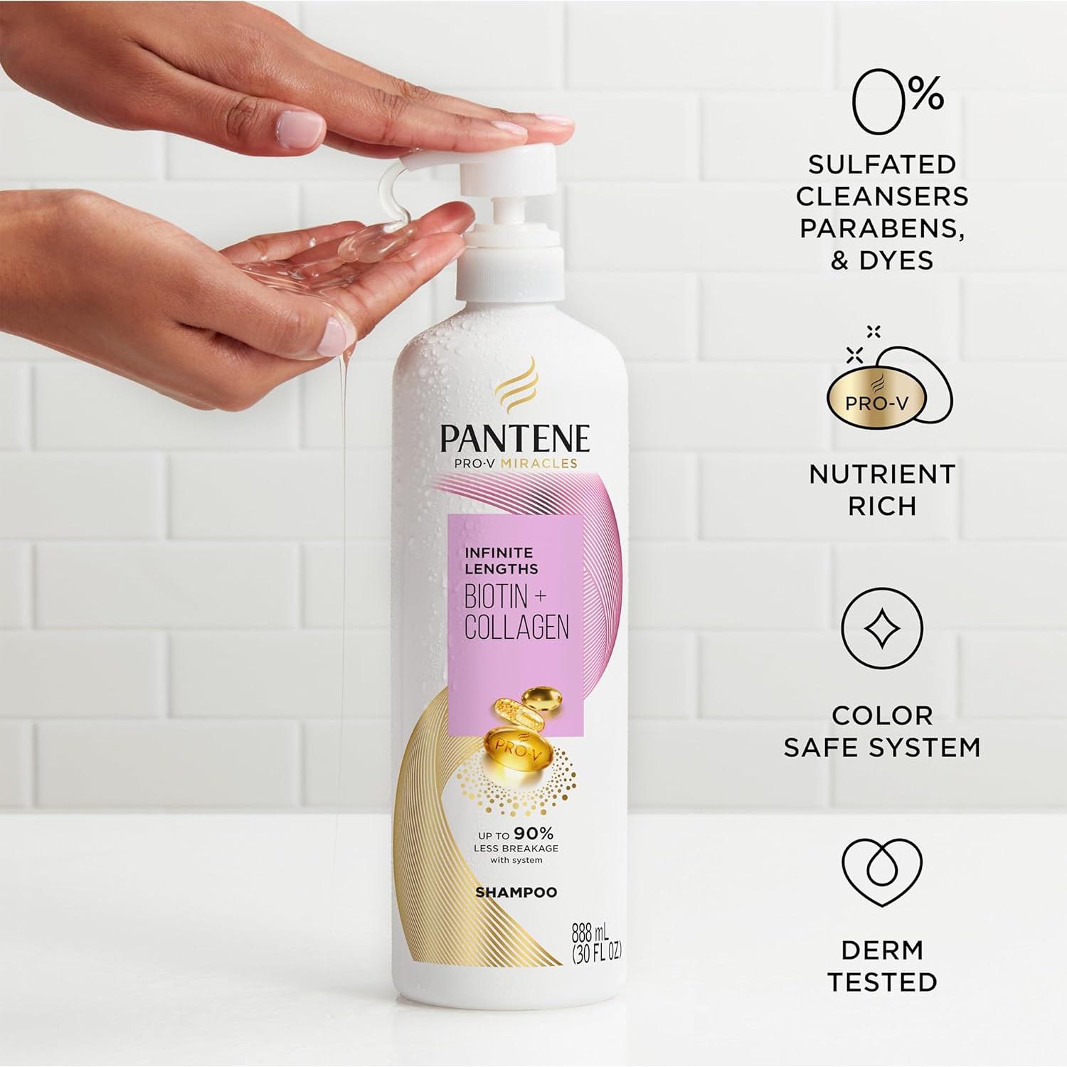 Champú Pantene Pro-V Longitudes Infinitas 887 ml - Libre de Sulfatos