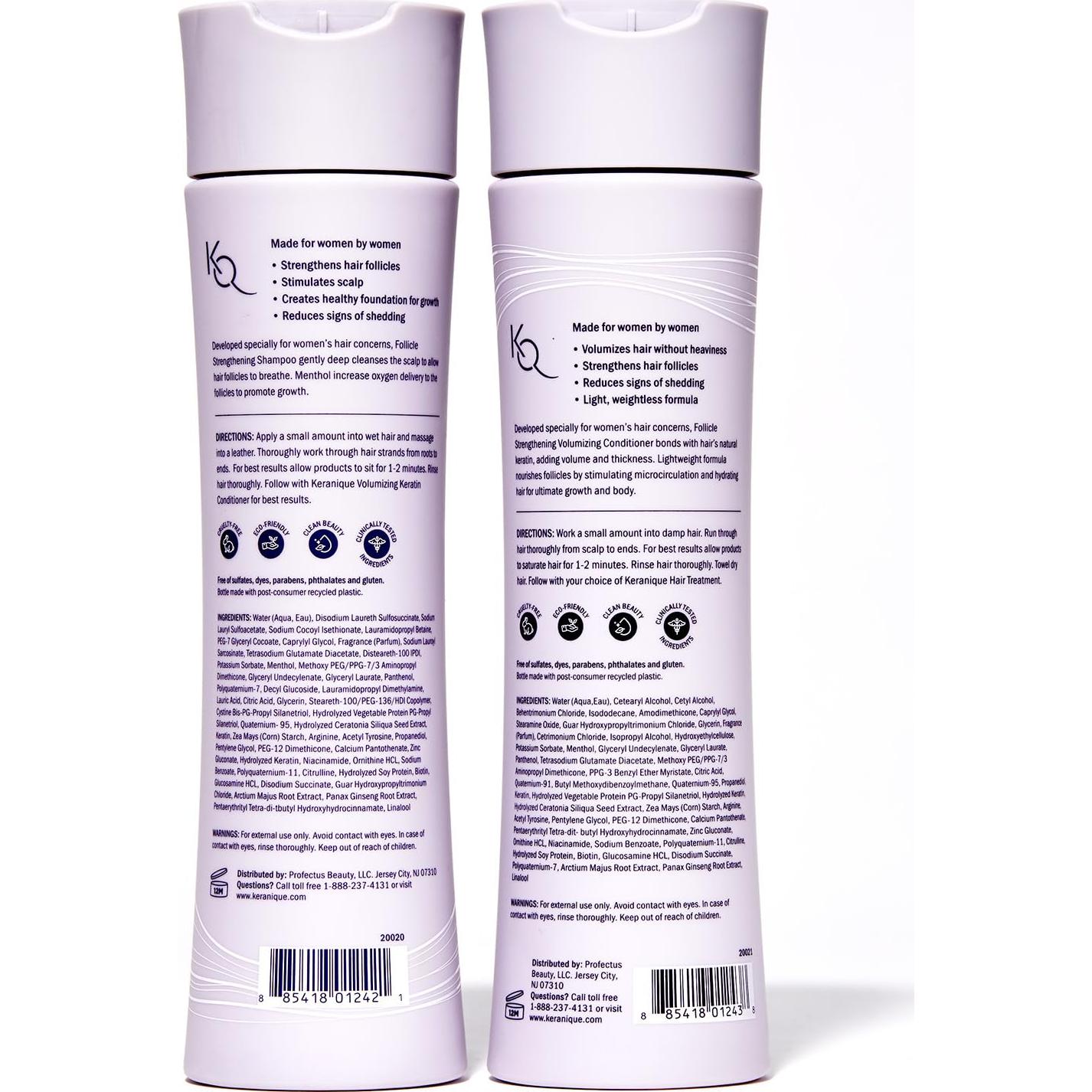 Conjunto Champú y Acondicionador Voluminizador Keranique 236ml