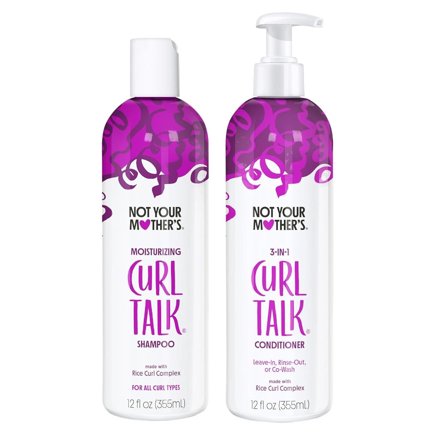 Champú y Acondicionador Not Your Mother's Curl Talk 2x355ml - Control Frizz