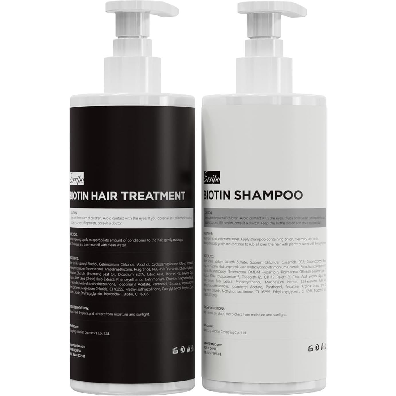 Juego de Champú y Acondicionador Srripo Biotina 2 x 500ml