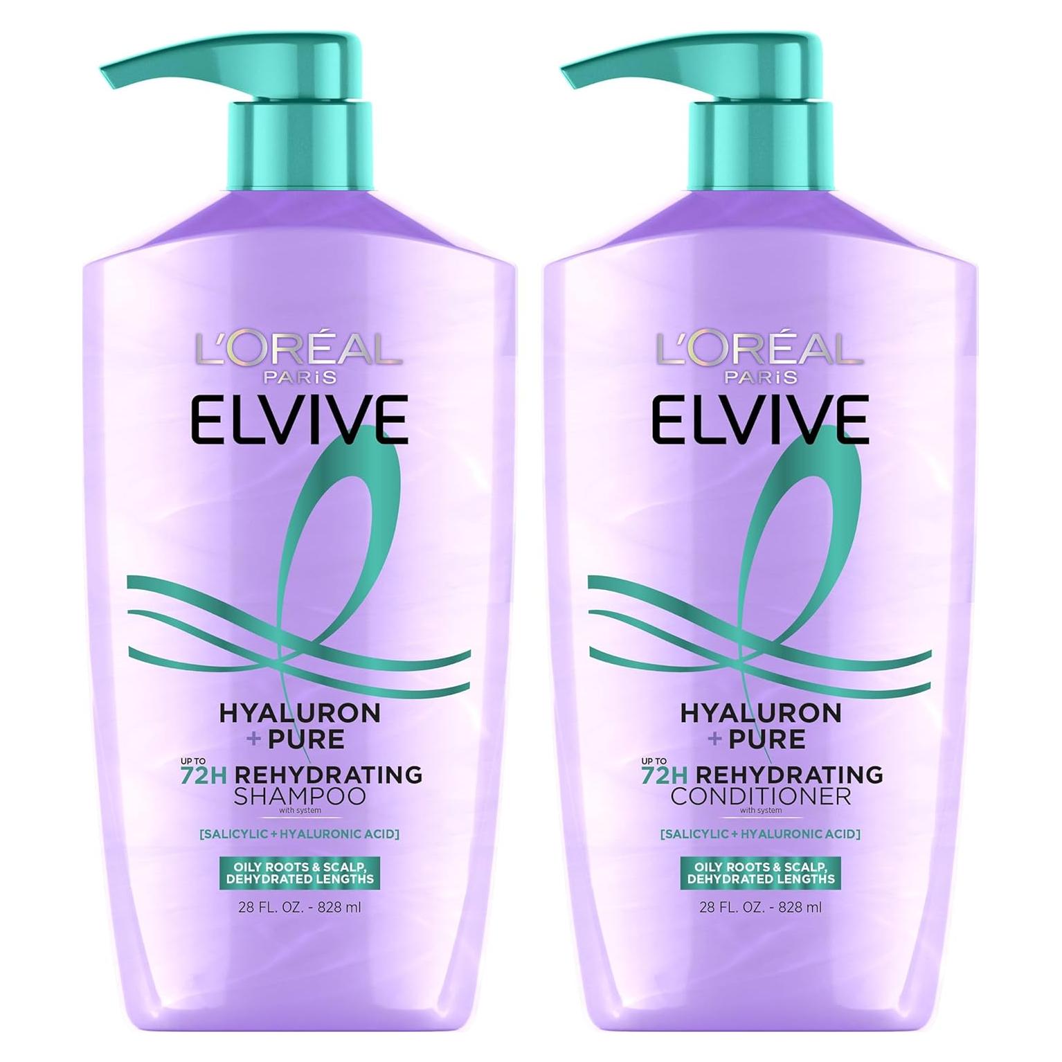 Juego de Champú y Acondicionador L'Oreal Elvive Hyaluron 72H