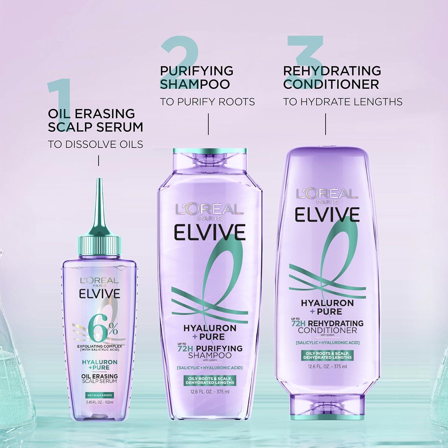 Juego de Champú y Acondicionador L'Oreal Elvive Hyaluron 72H