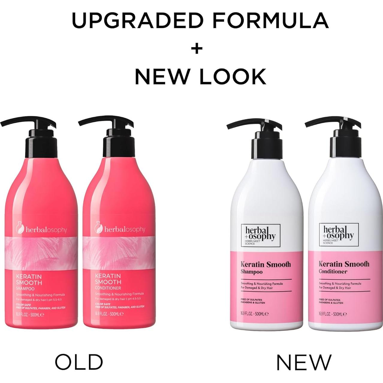 Conjunto Champú y Acondicionador Herbalosophy Queratina 2 x 500 ml