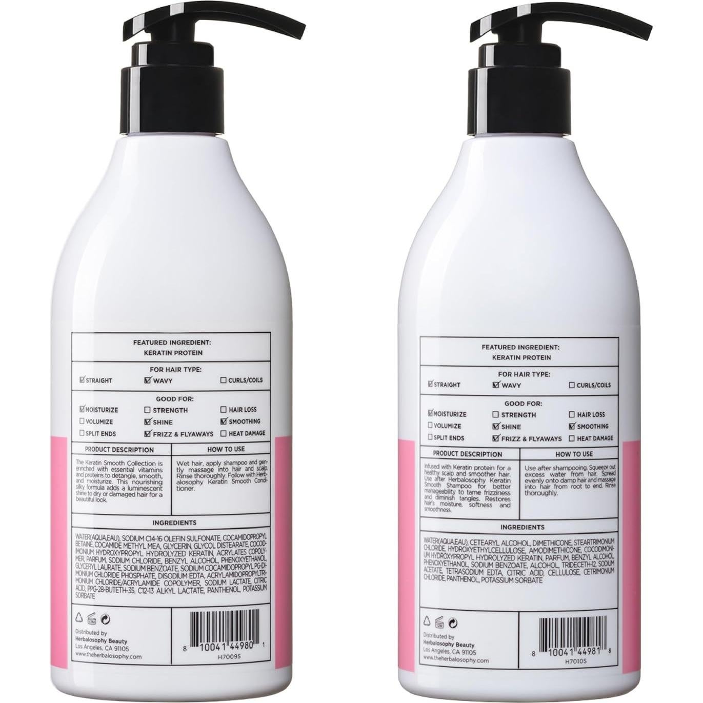 Conjunto Champú y Acondicionador Herbalosophy Queratina 2 x 500 ml