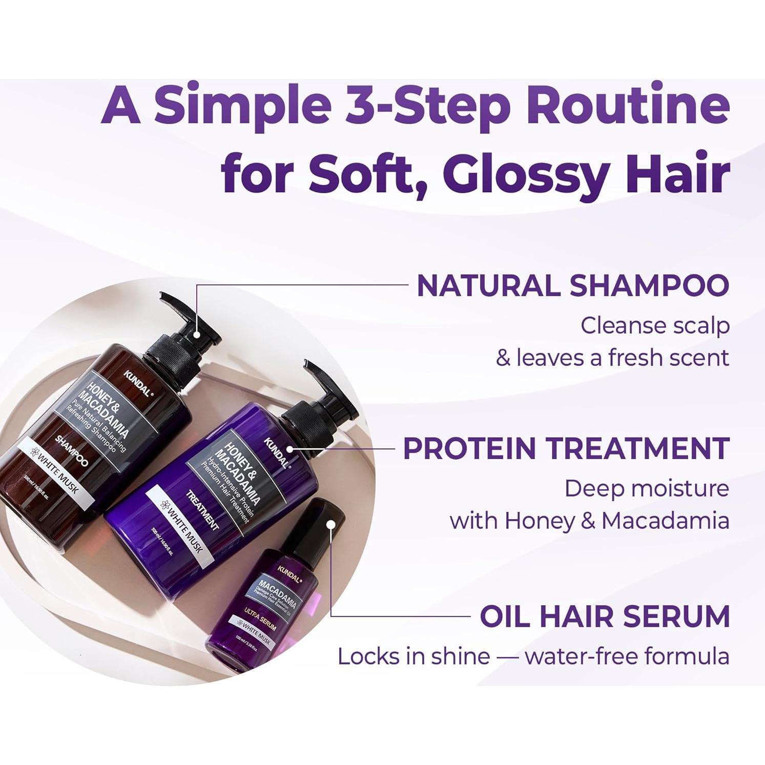 KUNDAL Set Champú y Acondicionador Almizcle Blanco 500ml