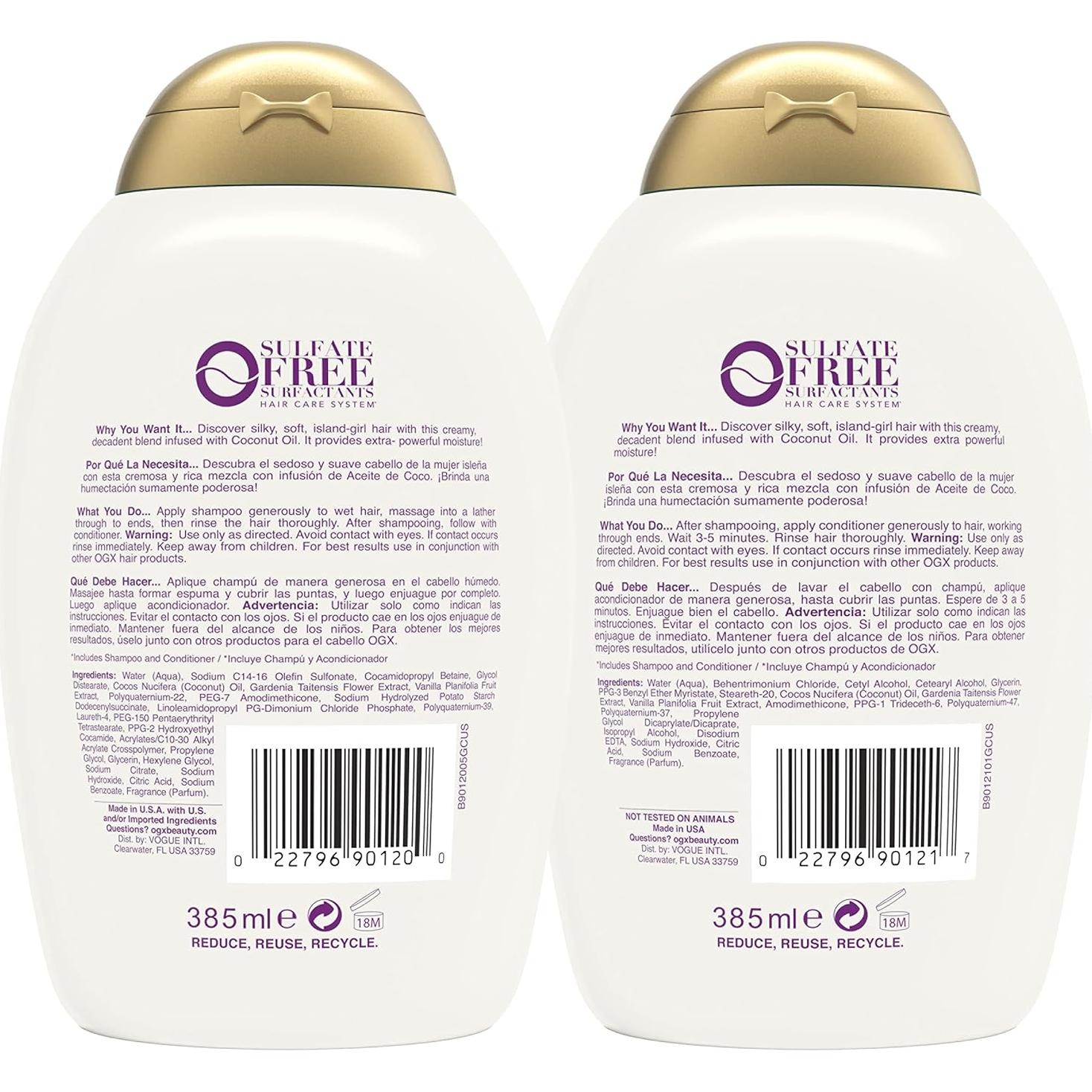 Champú y Acondicionador OGX Reparación de Daños 384 ml