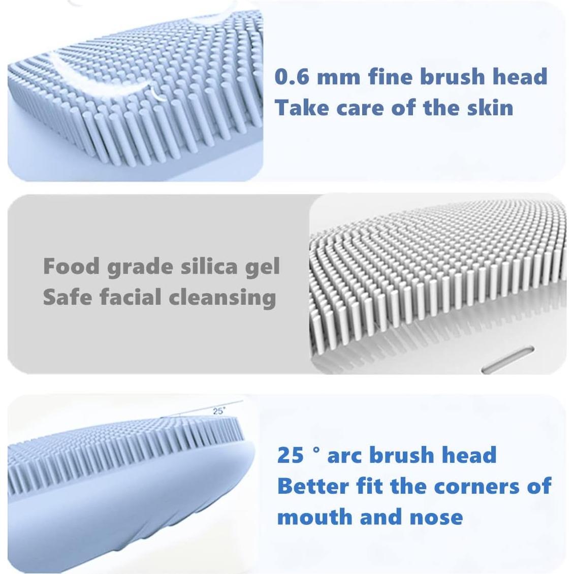 Cepillo Facial Limpiador MEGAN Eléctrico Silicona IPX7 3 en 1