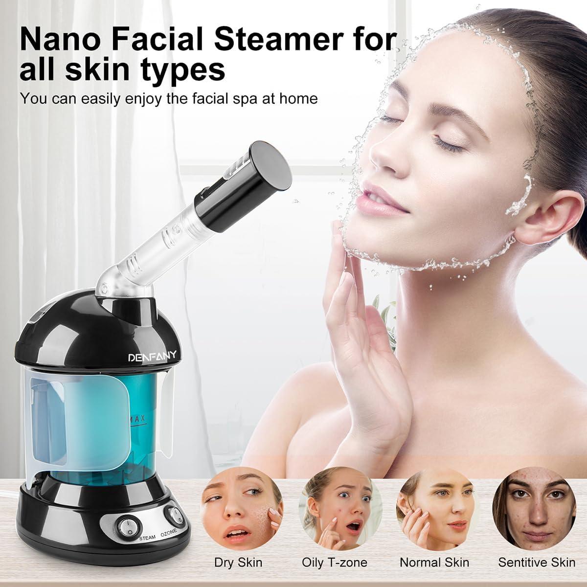 Vaporizador Facial DENFANY Nano Iónico 360° Portátil Negro