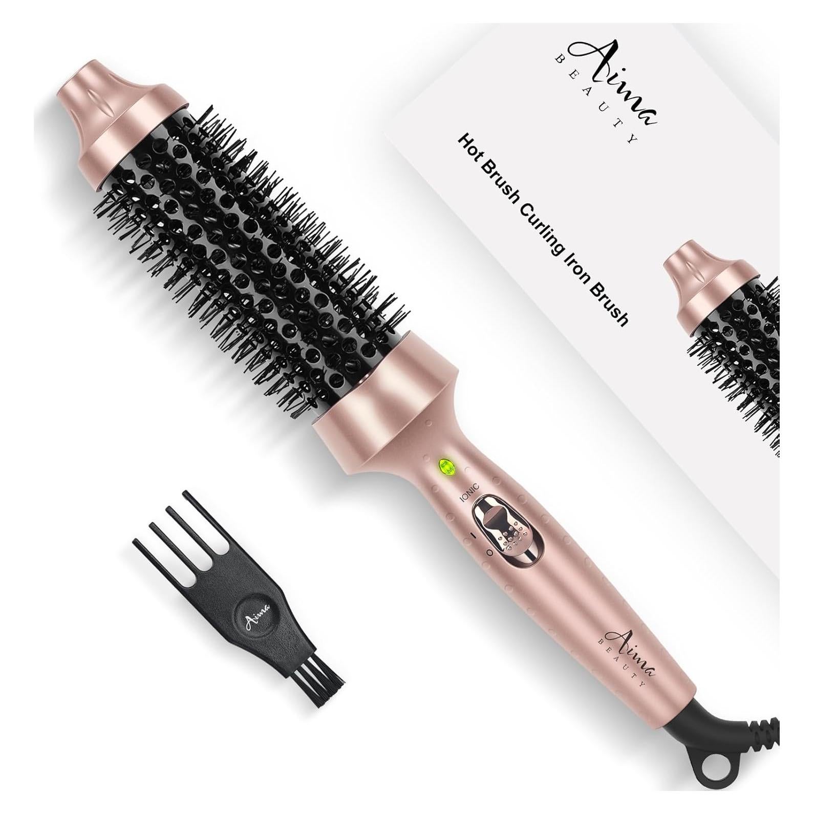 Cepillo Rizado Térmico Aima Beauty 40mm Cerámica Dorado