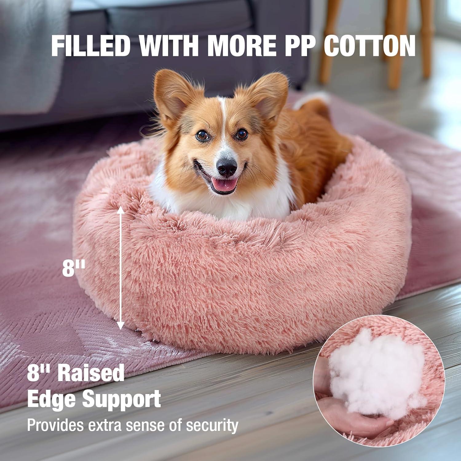 Cama para Perros Veehoo Donut Rosa 50x50 cm Antideslizante