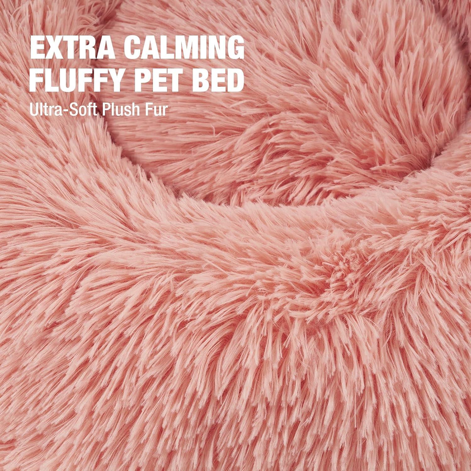 Cama para Perros Veehoo Donut Rosa 50x50 cm Antideslizante