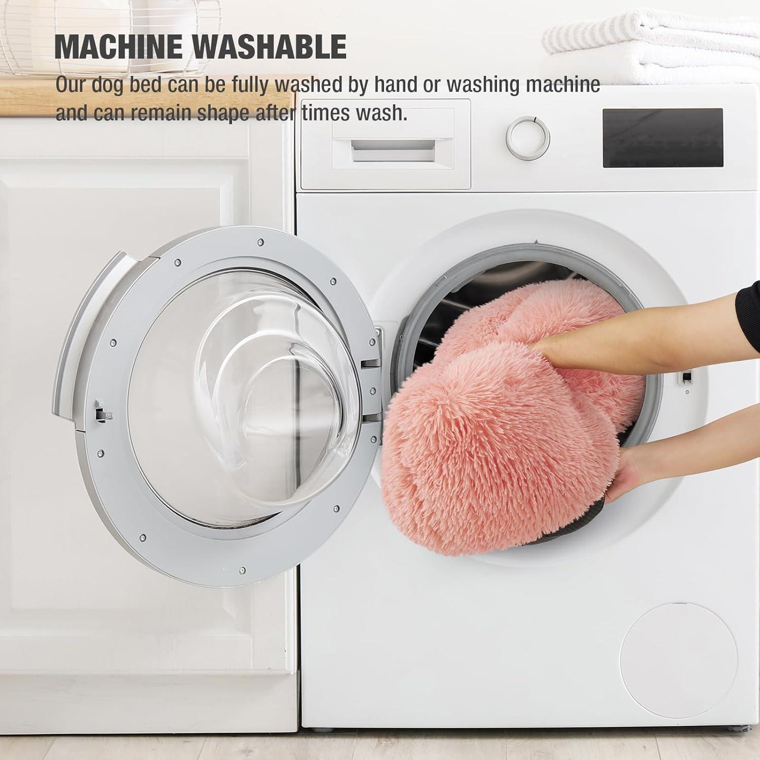 Cama para Perros Veehoo Donut Rosa 50x50 cm Antideslizante