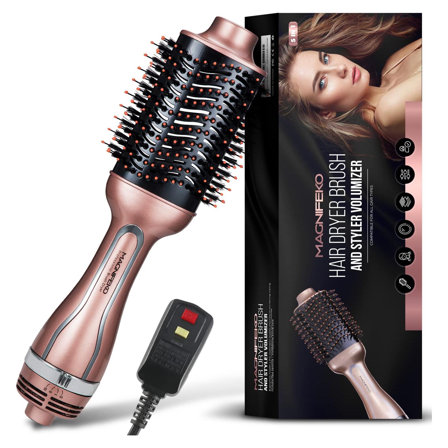Cepillo Secador de Cabello Magnifeko Oro Rosa 1200W 3 Temperaturas