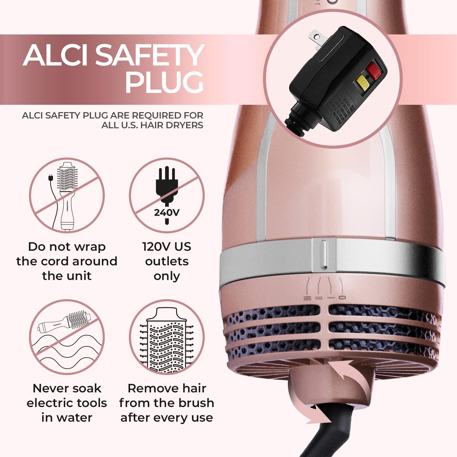 Cepillo Secador de Cabello Magnifeko Oro Rosa 1200W 3 Temperaturas