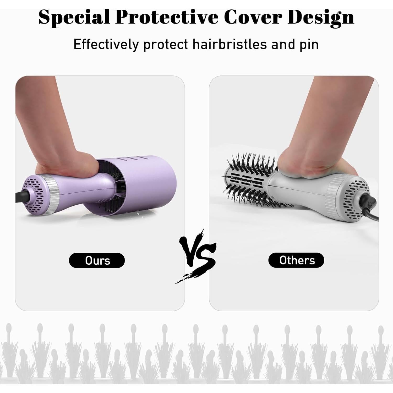 Cepillo Secador Tome Mini 2" Doble Voltaje 120-240V Púrpura