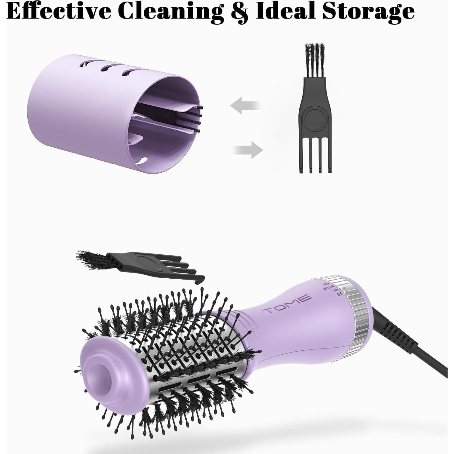 Cepillo Secador Tome Mini 2" Doble Voltaje 120-240V Púrpura