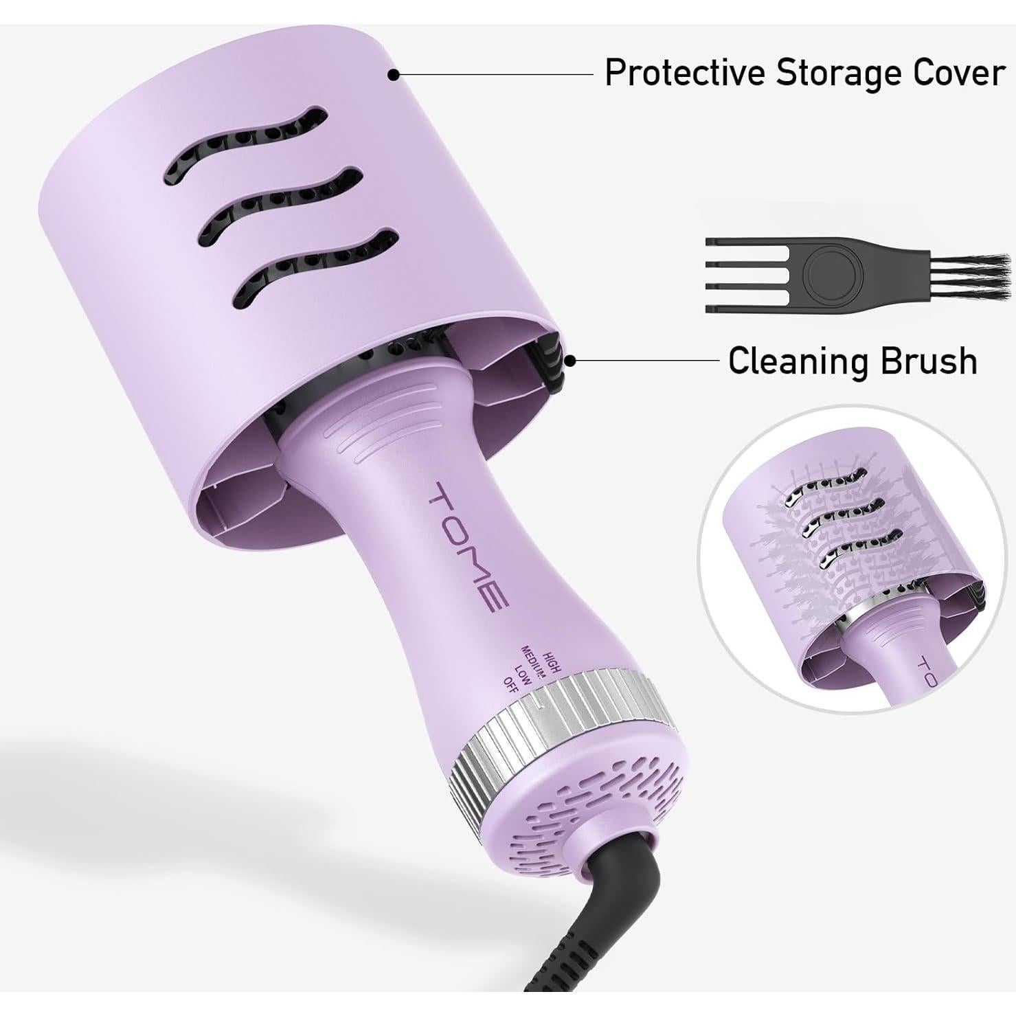 Cepillo Secador Tome Mini 2" Doble Voltaje 120-240V Púrpura