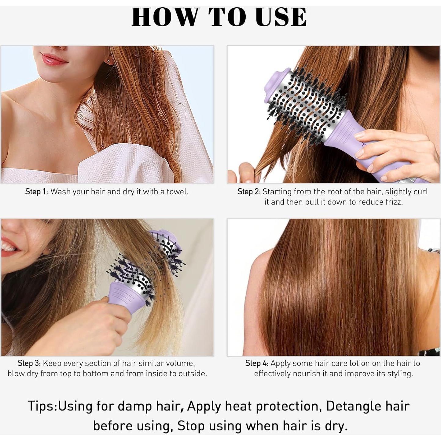 Cepillo Secador Tome Mini 2" Doble Voltaje 120-240V Púrpura