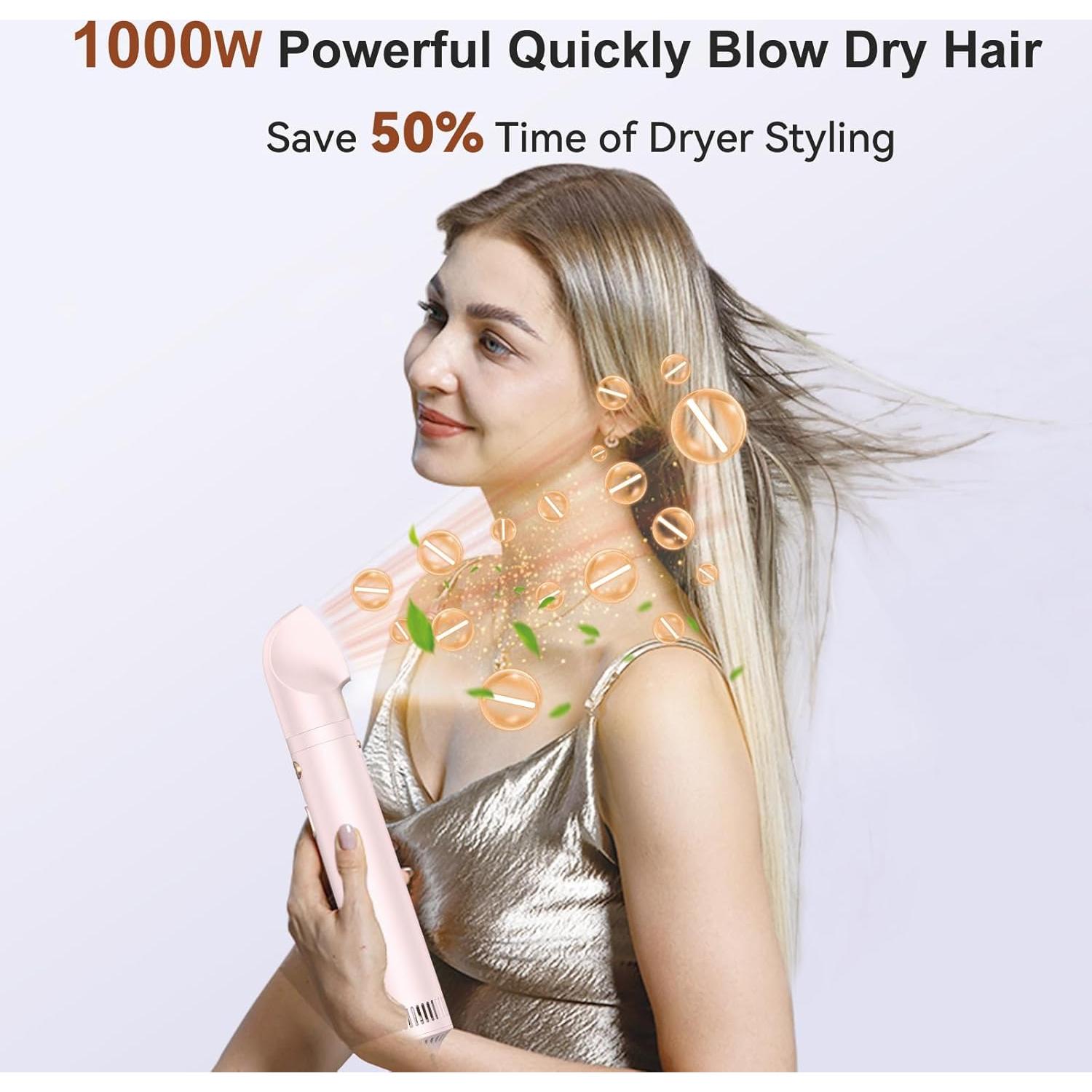 Cepillo Secador de Pelo Rotatorio Trylater 3 en 1 con 2 Cepillos