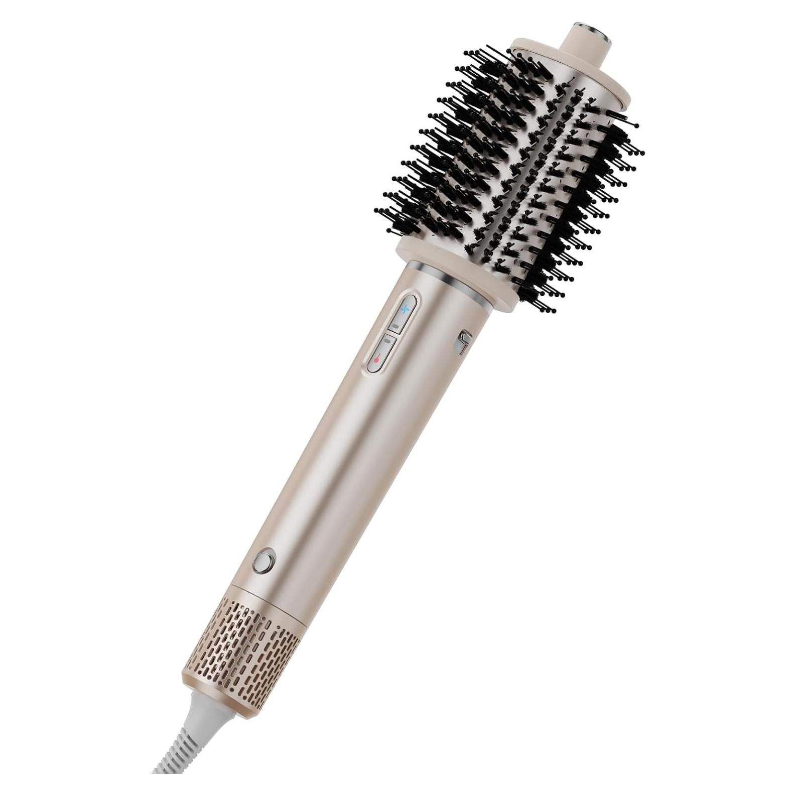 Cepillo Secador de Cabello Fentgo 1400W Dorado - Estilizador Ovalado