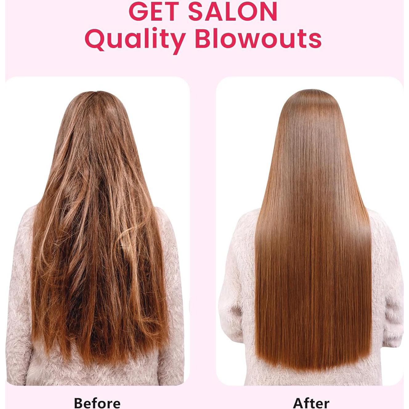 Cepillo Secador de Cabello Fentgo 1400W Dorado - Estilizador Ovalado