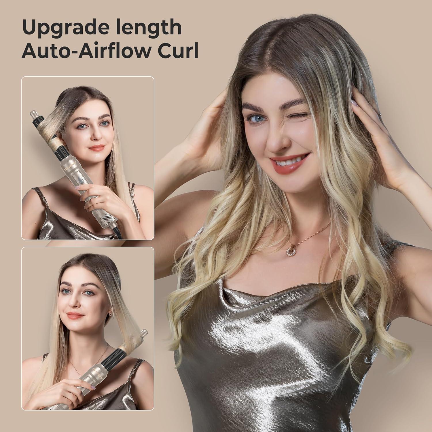 Cepillo Secador 6 en 1 OKWRAP Oro Champán, Estilizador de Cabello