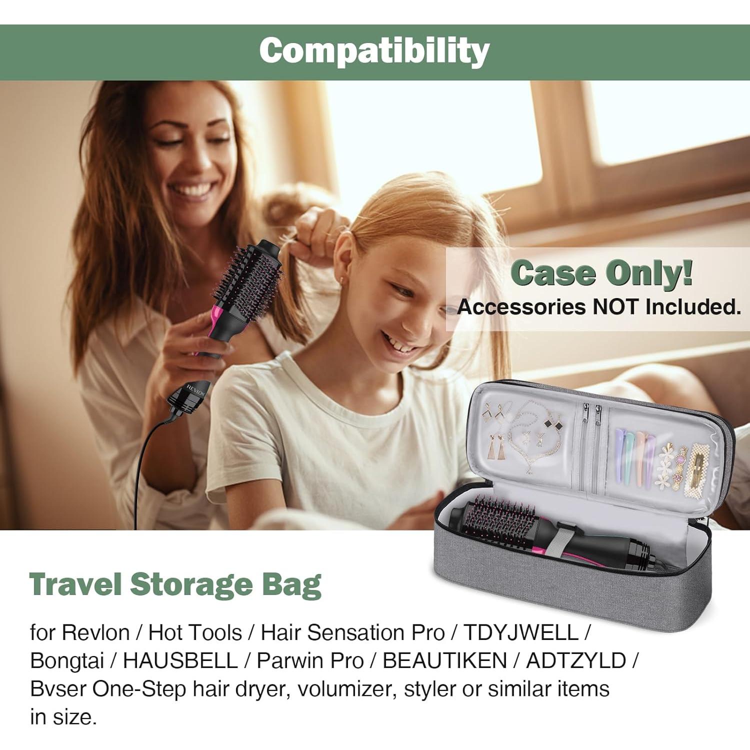 Funda de Viaje SITHON Doble Capa para Secador Revlon y Shark