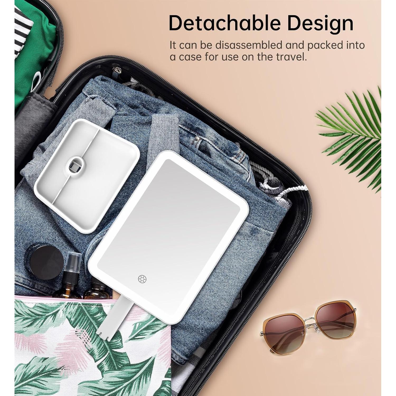 Espejo de Maquillaje Iluminado Famihomii 29.2x17cm 360° USB