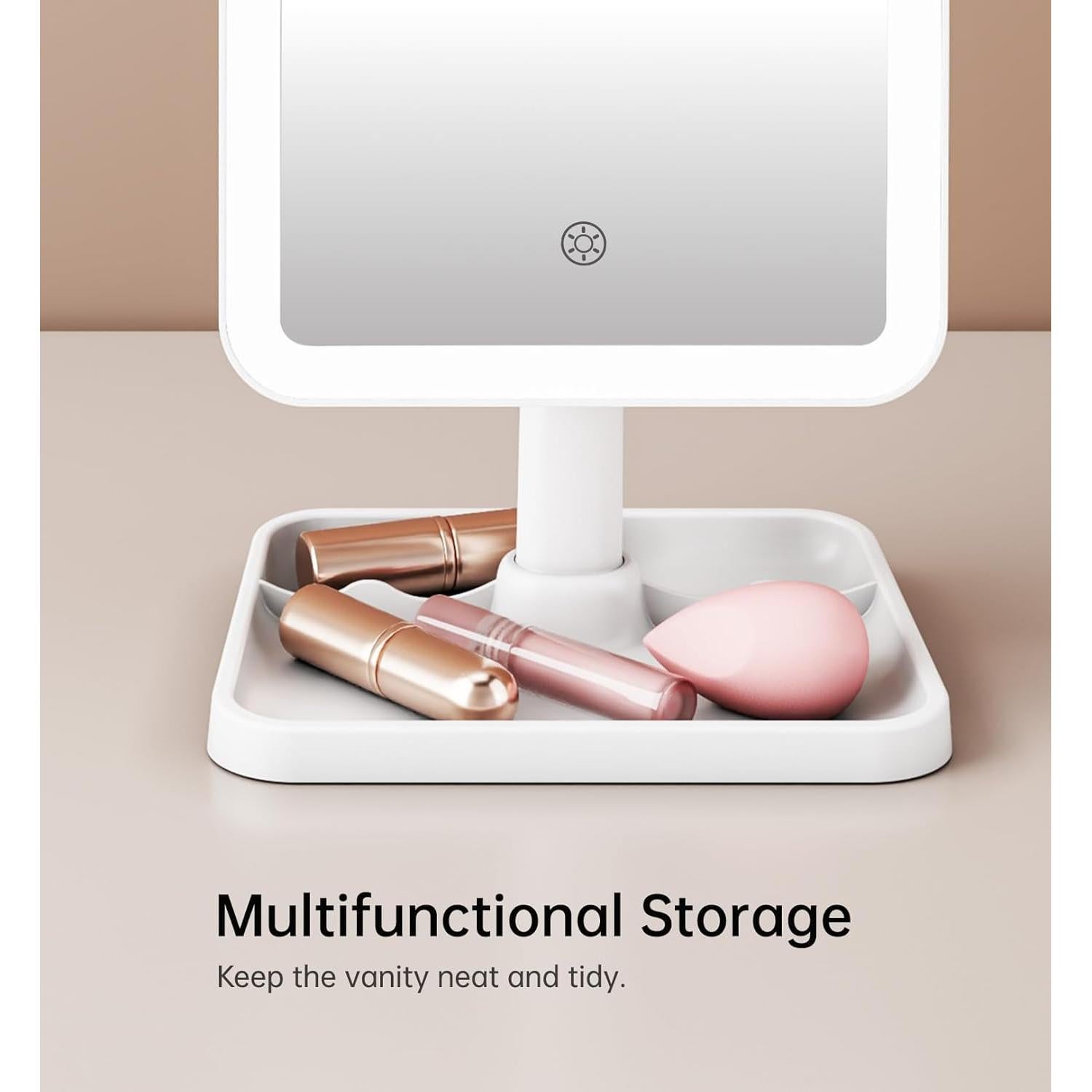 Espejo de Maquillaje Iluminado Famihomii 29.2x17cm 360° USB