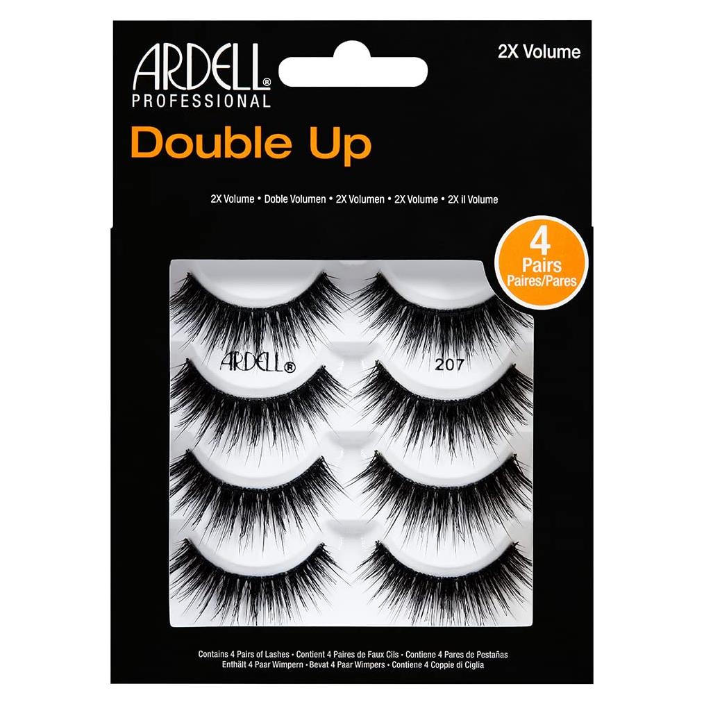 Pestañas Postizas Ardell Doble 207 - Volumen Doble, 4 Pares