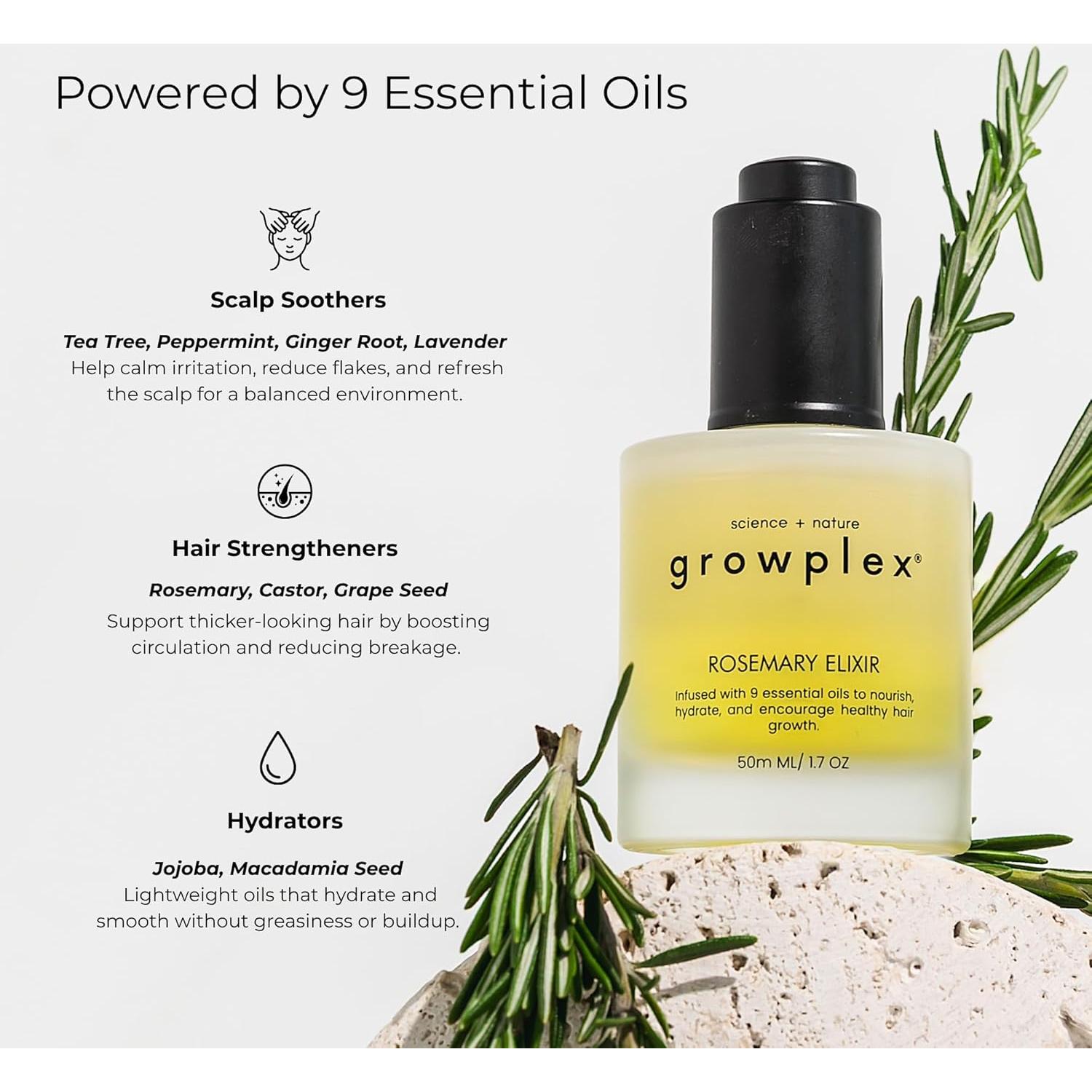 Elixir de Romero Growplex 59ml - Aceite para Cuero Cabelludo