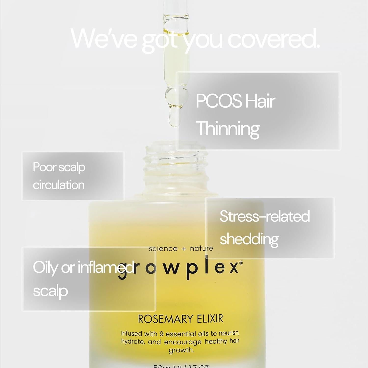 Elixir de Romero Growplex 59ml - Aceite para Cuero Cabelludo