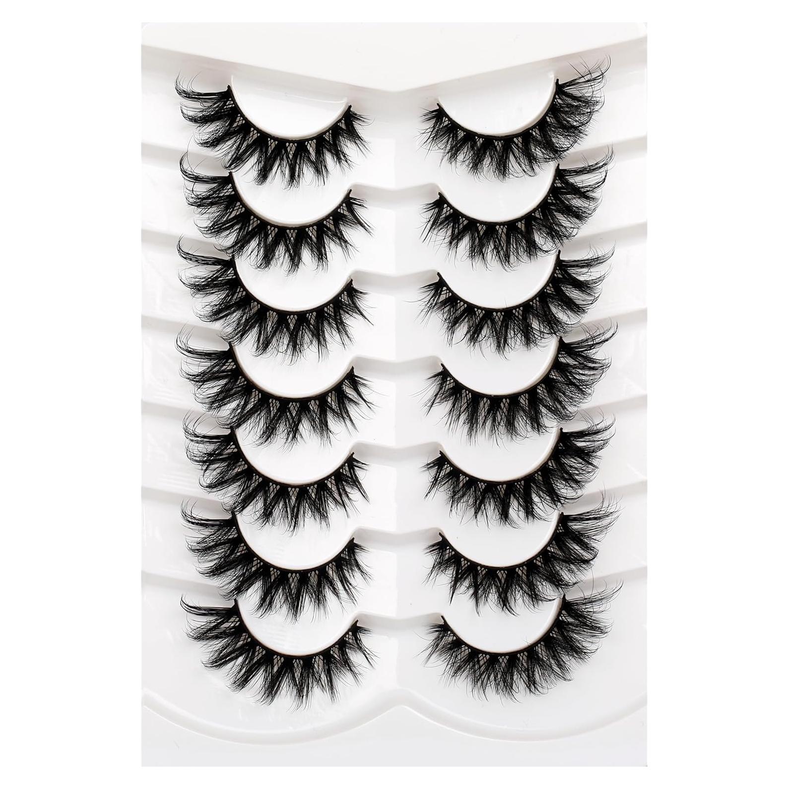 Pestañas Postizas Pooplunch 8D Ojo de Gato 7 Pares Veganas